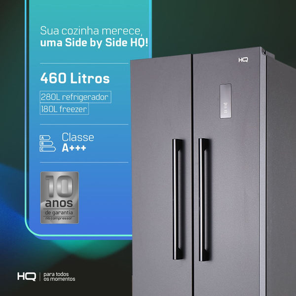 Geladeira HQ Frost Free Side By Side 460 Litros