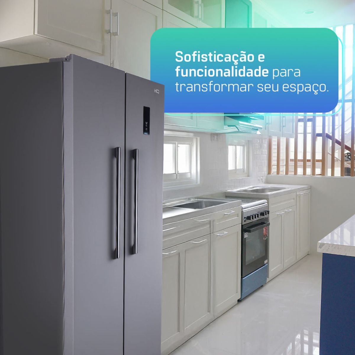Geladeira HQ Frost Free Side By Side 460 Litros